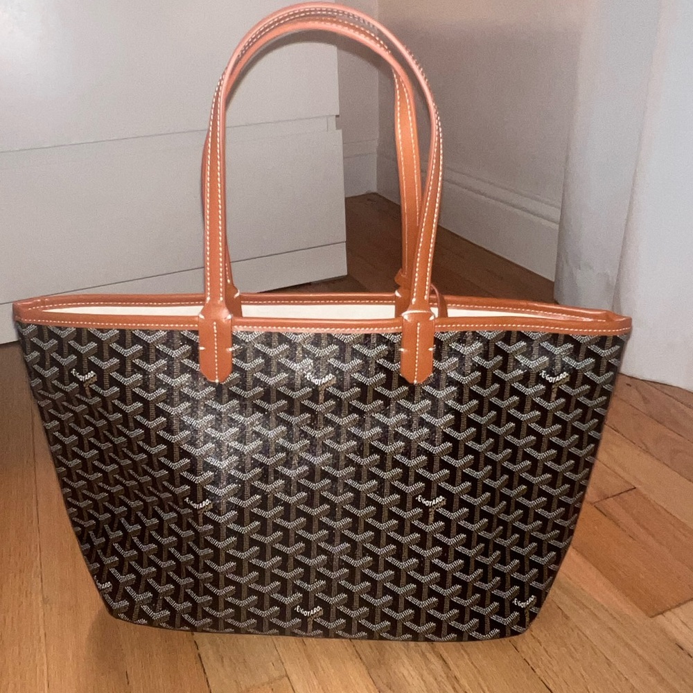 Goyard Brown and Tan Tote Bag